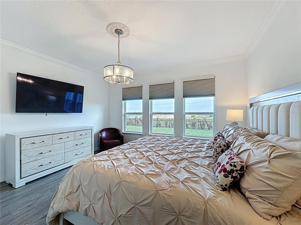178 Silver Maple Road Groveland, FL 34736 - Photo 25 of 72 a bedroom with a bed and a flat screen tv