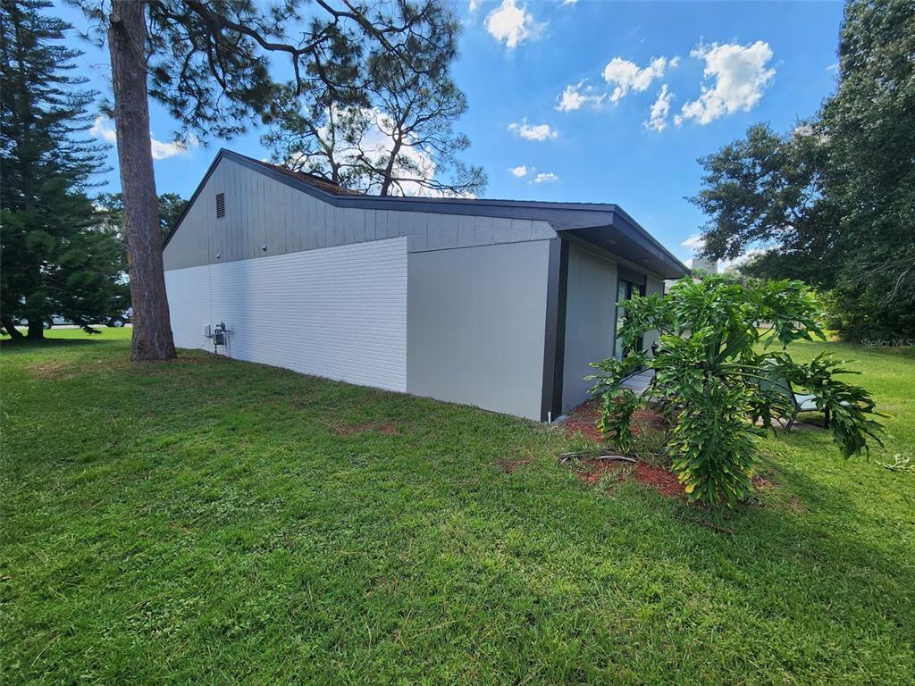 423 Greenfield Road Winter Haven, FL 33884 - Photo 12 of 14 a backyard of a house with plants and large tree
