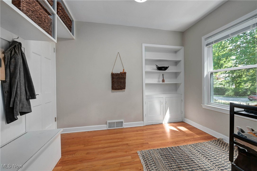 4022 Hillbrook Road Cleveland, OH 44118 - Photo 19 of 49 Mudroom with light wood finished floors and built in shelves
