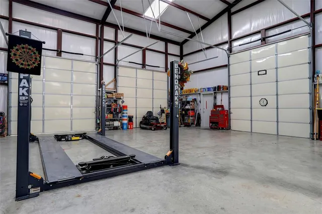 a room with gym equipment