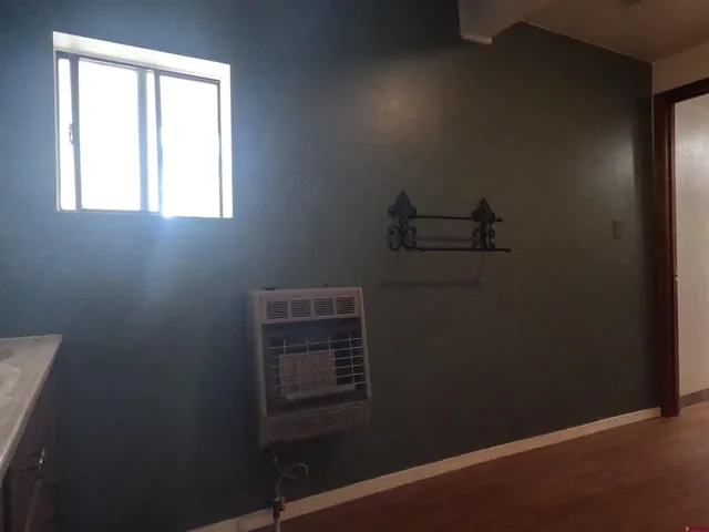 a bathroom with a window