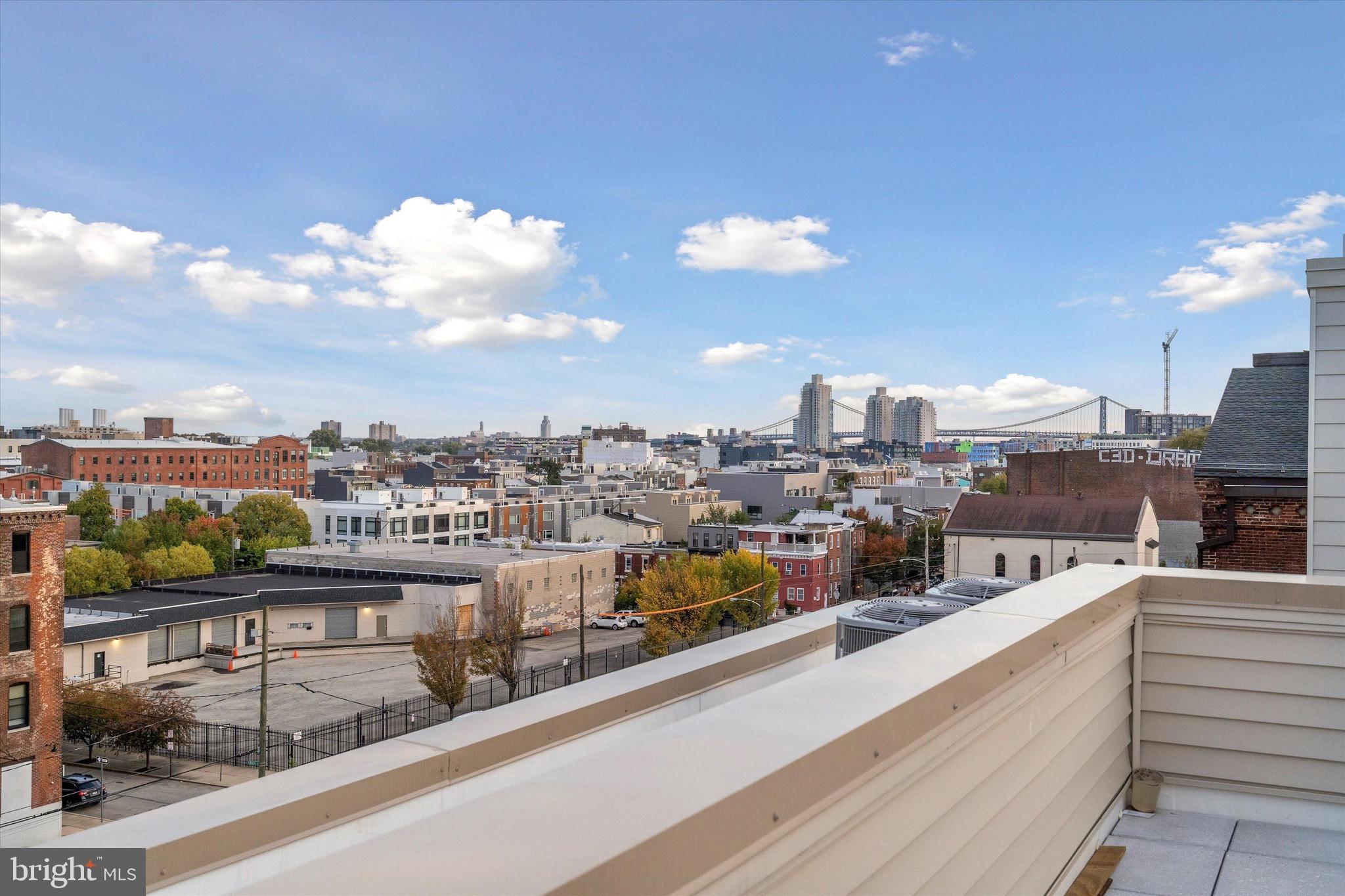 1643 North 2nd Street, Unit 302 Philadelphia, PA 19122 - Photo 24 of 40 a view of a city from a balcony with seating space