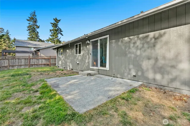 a backyard of a house