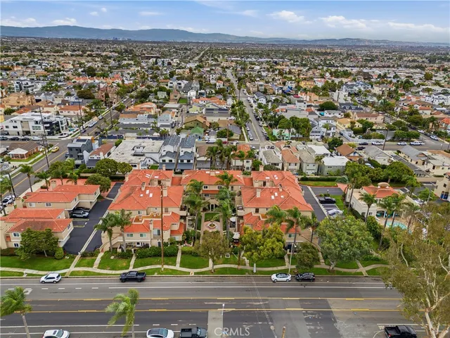 an aerial view of a city with lots of residential buildings