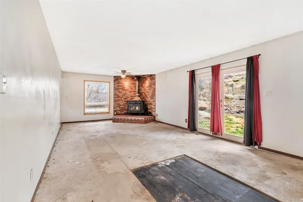 a view of a backyard with a garden