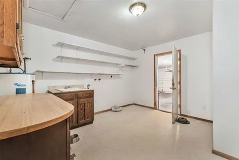 a view of a big yard next to a building