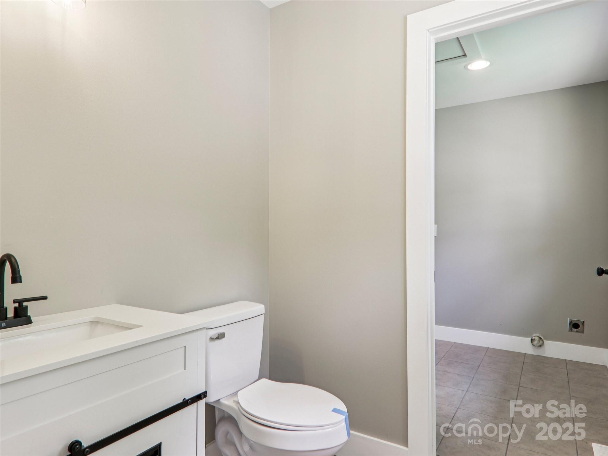 366 Ben Nevis Road Brevard, NC 28712 - Photo 19 of 48 a bathroom with a sink a toilet and vanity