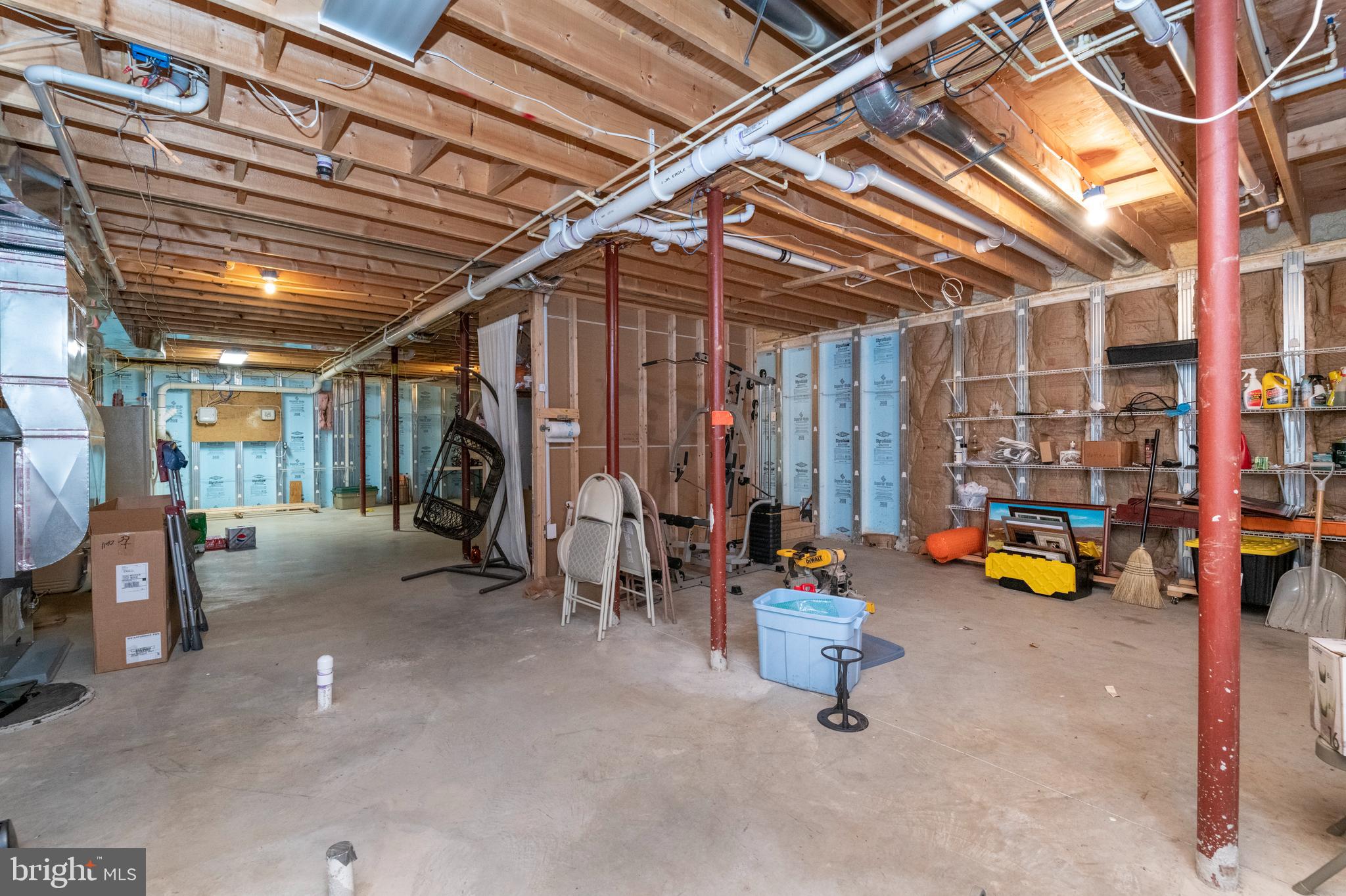 507 East Wheel Road Abingdon, MD 21009 - Photo 56 of 58 Large walkout basement, 9 ft ceiling & studded.