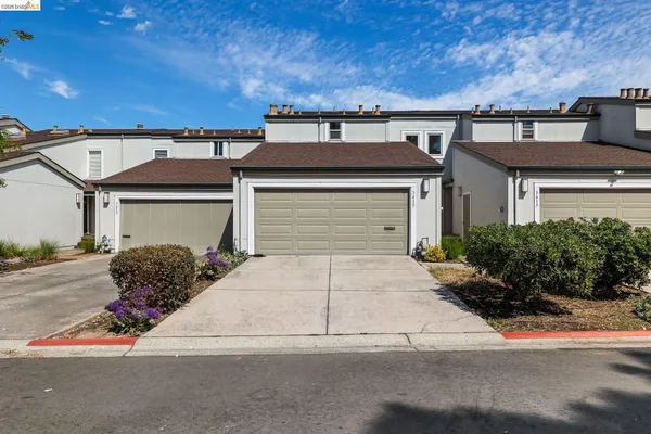 front view of a house with a garage