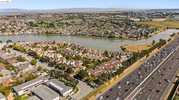 an aerial view of a city