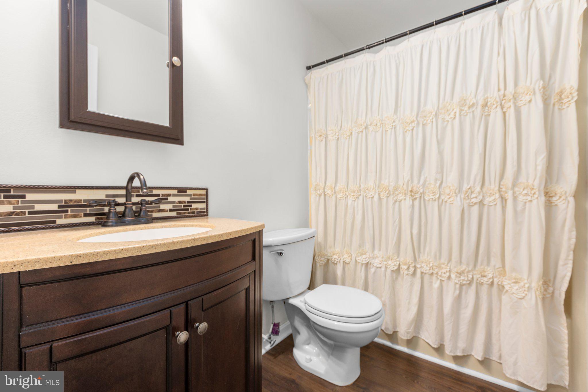 228 Cedar Ridge Drive Ruther Glen, VA 22546 - Photo 31 of 77 a bathroom with a sink a toilet and a mirror