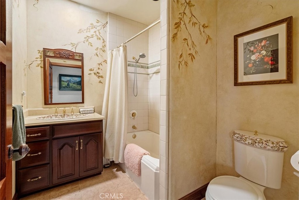 76346 Bryson Hesperia Road Bradley, CA 93426 - Photo 19 of 58 a bathroom with a granite countertop sink toilet and shower