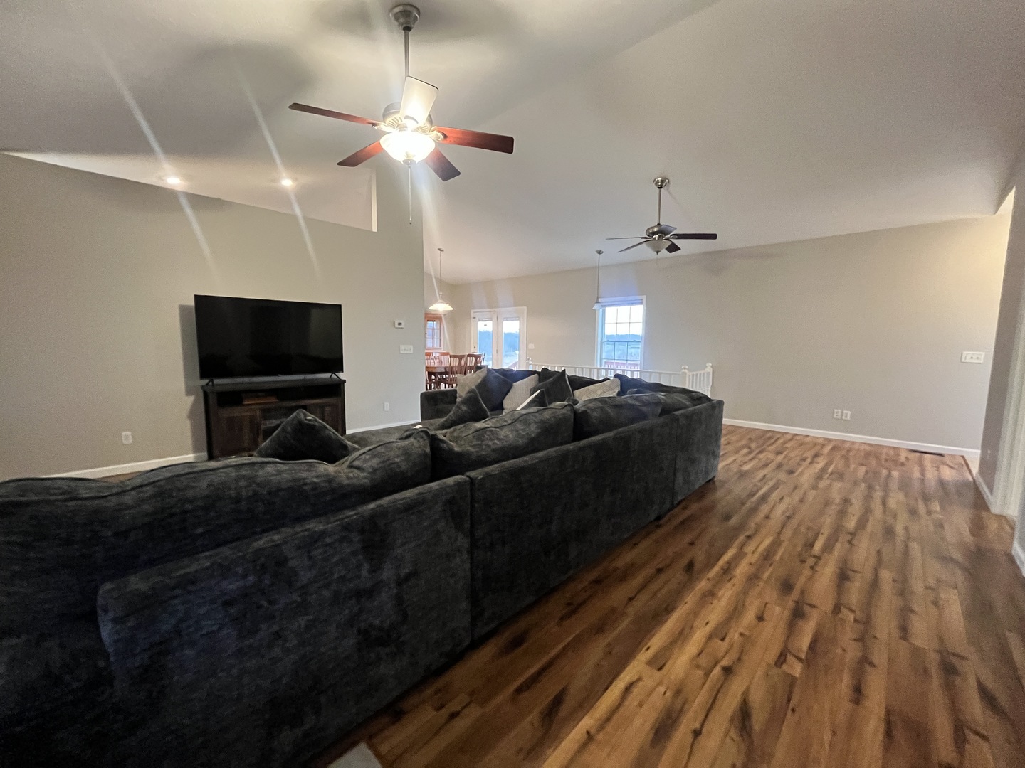5488 Tick Ridge Road Grand Chain, IL 62941 - Photo 16 of 55 a living room with furniture and a flat screen tv
