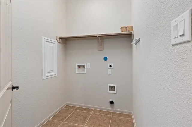 a view of small space with racks on the wall