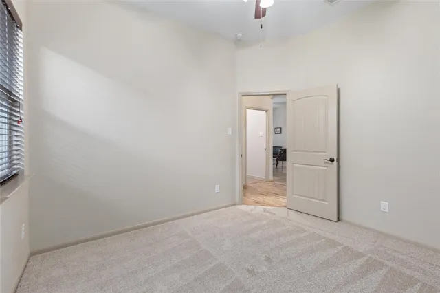 an empty room with an entryway