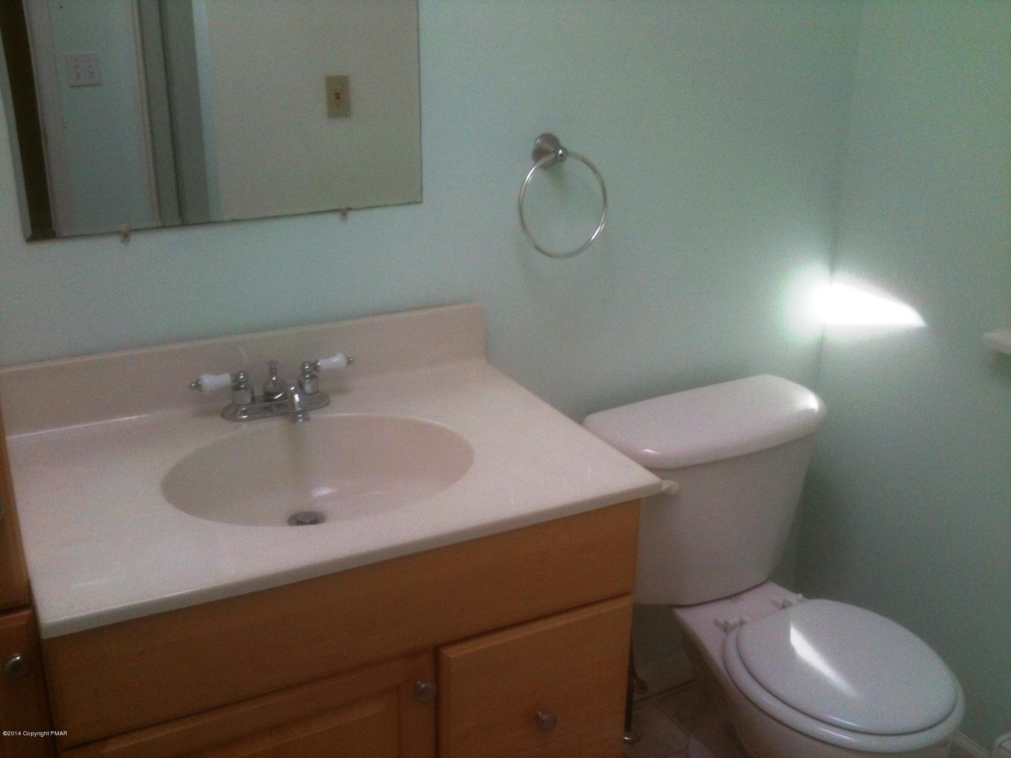 26 Lily Road East Stroudsburg, PA 18302 - Photo 5 of 48 a bathroom with a sink a toilet and a mirror