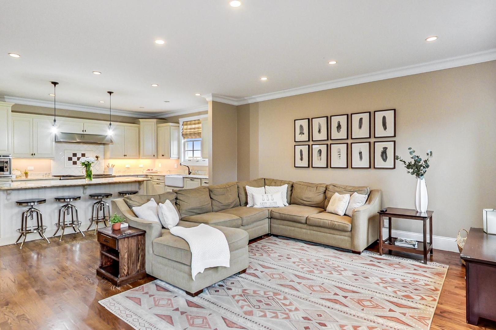 615 Windsor Road Glenview, IL 60025 - Photo 10 of 51 a living room with furniture and a wooden floor