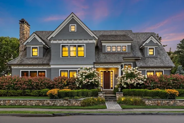 a front view of a house