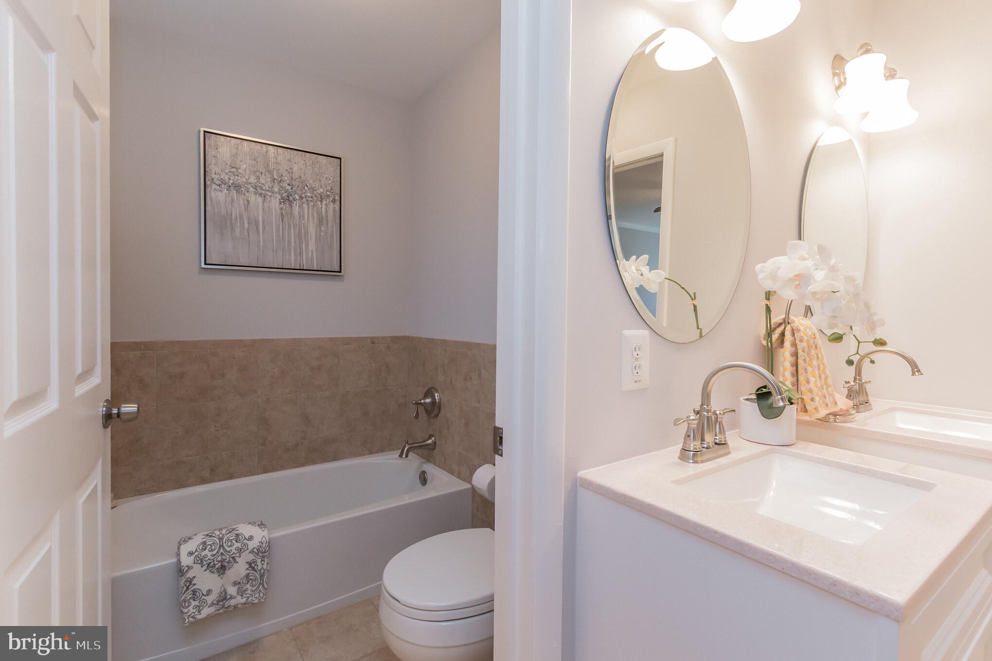 17120 Whites Road Poolesville, MD 20837 - Photo 14 of 30 a bathroom with a sink a toilet and a mirror