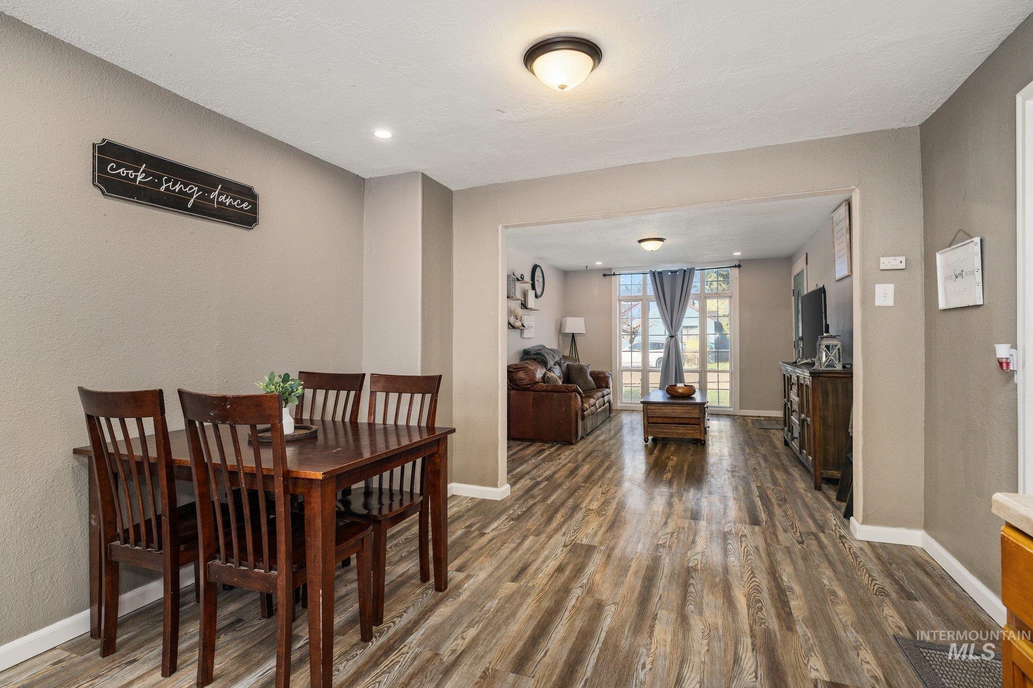1504 2nd Street North Nampa, ID 83687 - Photo 15 of 29 Dining space with dark wood-type flooring and recessed lighting