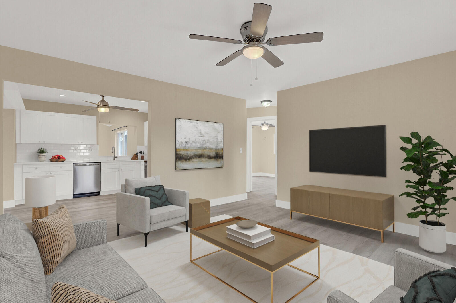 101 Northwest 9th Street Boca Raton, FL 33432 - Photo 8 of 35 a living room with furniture and a flat screen tv