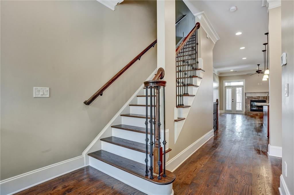 2443 Gatebury Circle Atlanta, GA 30341 - Photo 14 of 45 a view of entryway and hall with wooden floor