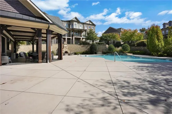 a view of a building with a pathway