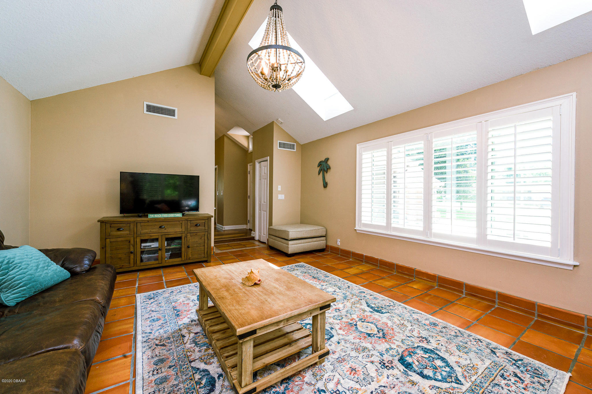 35 Neptune Avenue Ormond Beach, FL 32176 - Photo 41 of 58 a living room with furniture and a flat screen tv