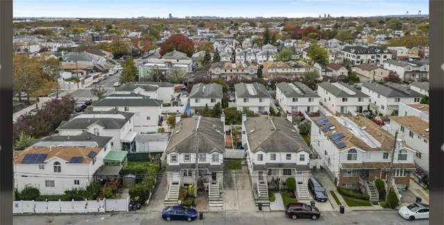 an aerial view of a city