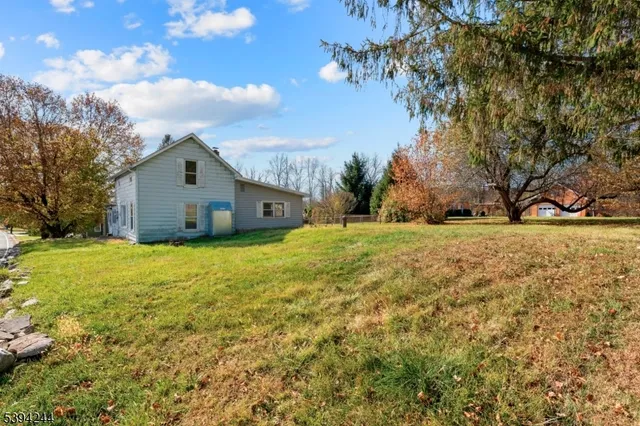 a view of yard and snow