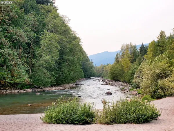 a view of a lake with houses