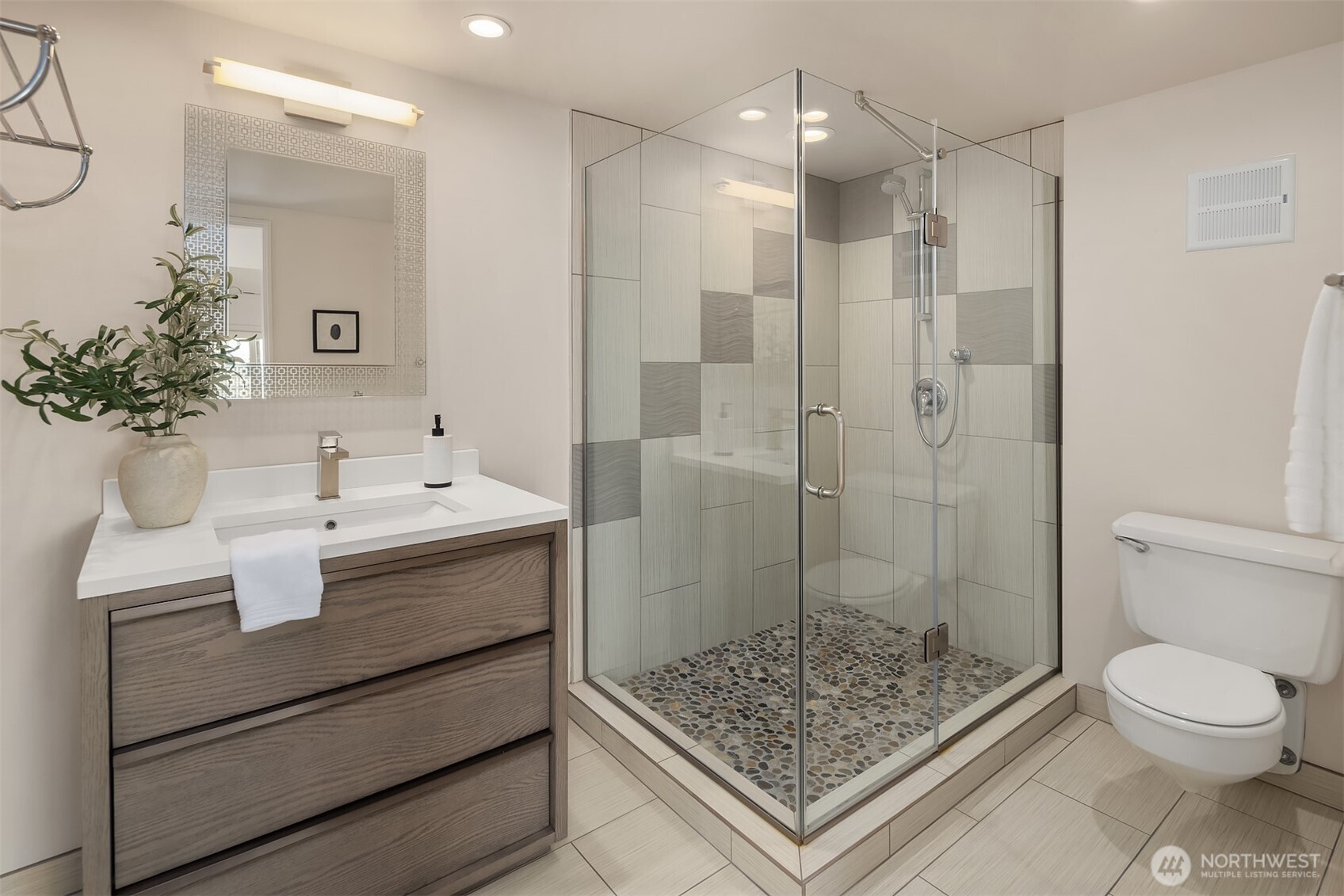 2826 Southwest 170th Street Burien, WA 98166 - Photo 27 of 40 a bathroom with a sink toilet and shower