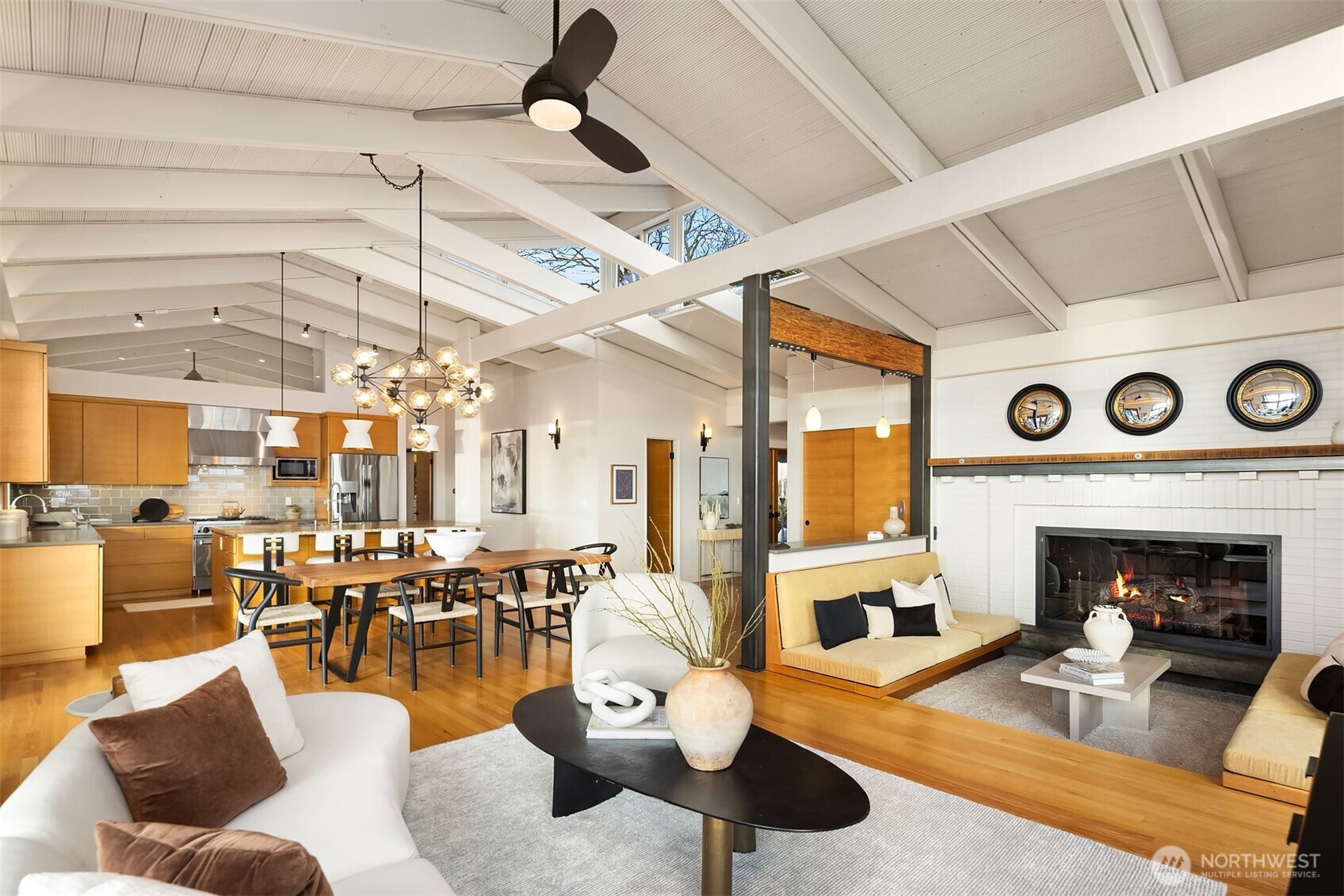 2826 Southwest 170th Street Burien, WA 98166 - Photo 8 of 40 a living room with furniture and a fireplace