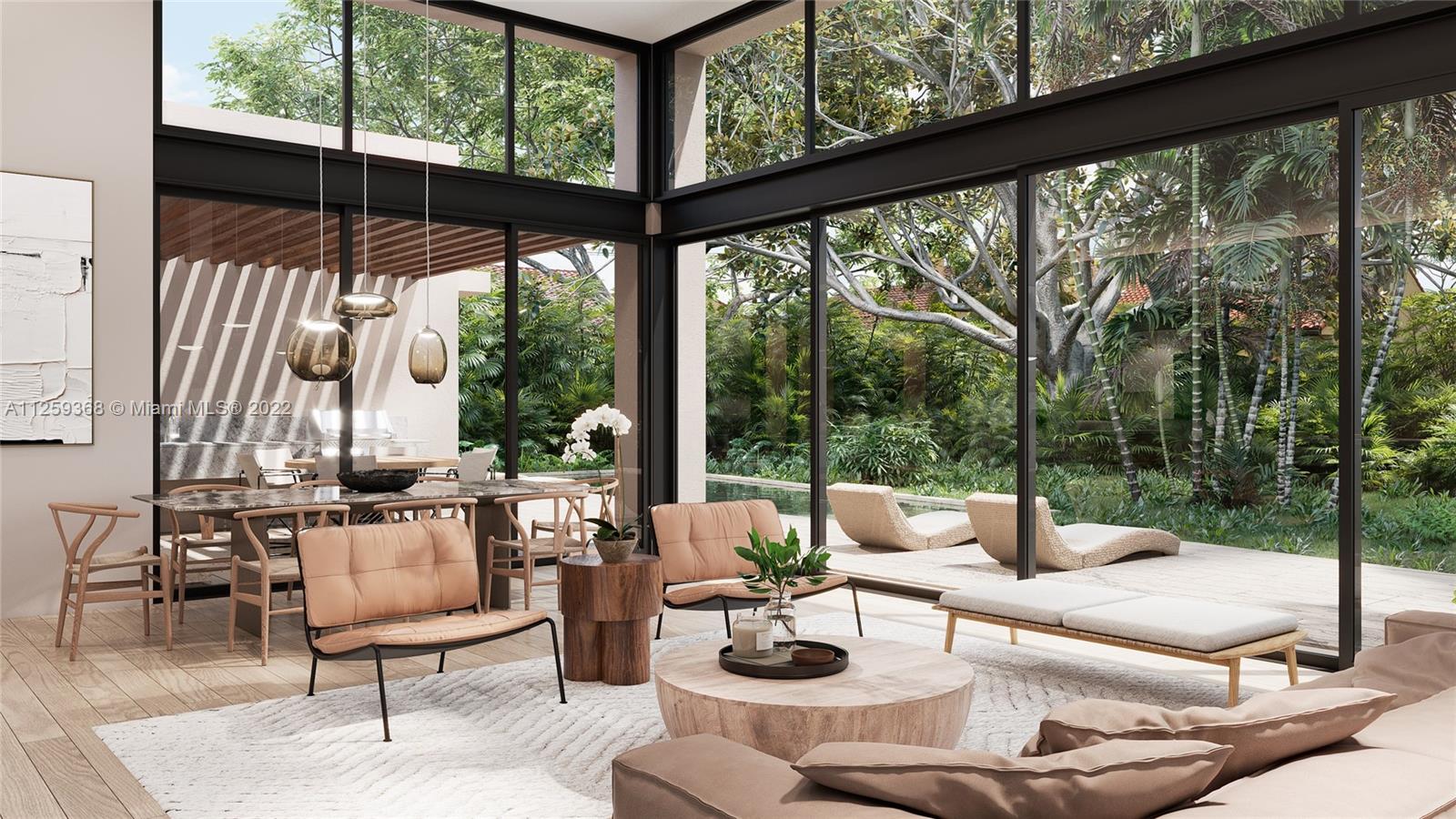 26 Bay Heights Drive Miami, FL 33133 - Photo 6 of 14 a living room with furniture and a floor to ceiling window