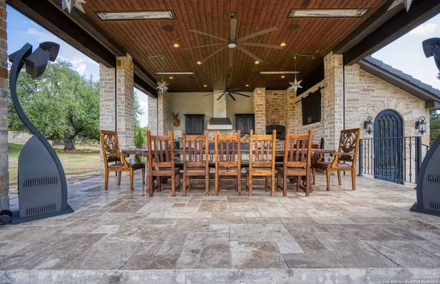 a view of a outdoor space with seating area