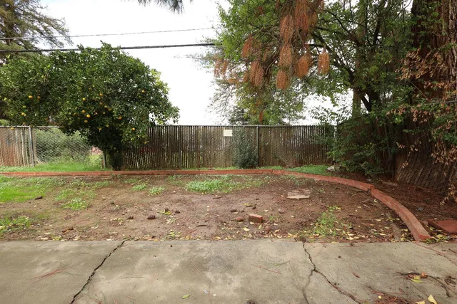 a backyard of a house
