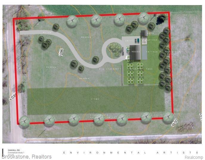 8775 Oakhill Road Clarkston, MI 48348 - Photo 3 of 7 Aerial view of possible home and driveway placement