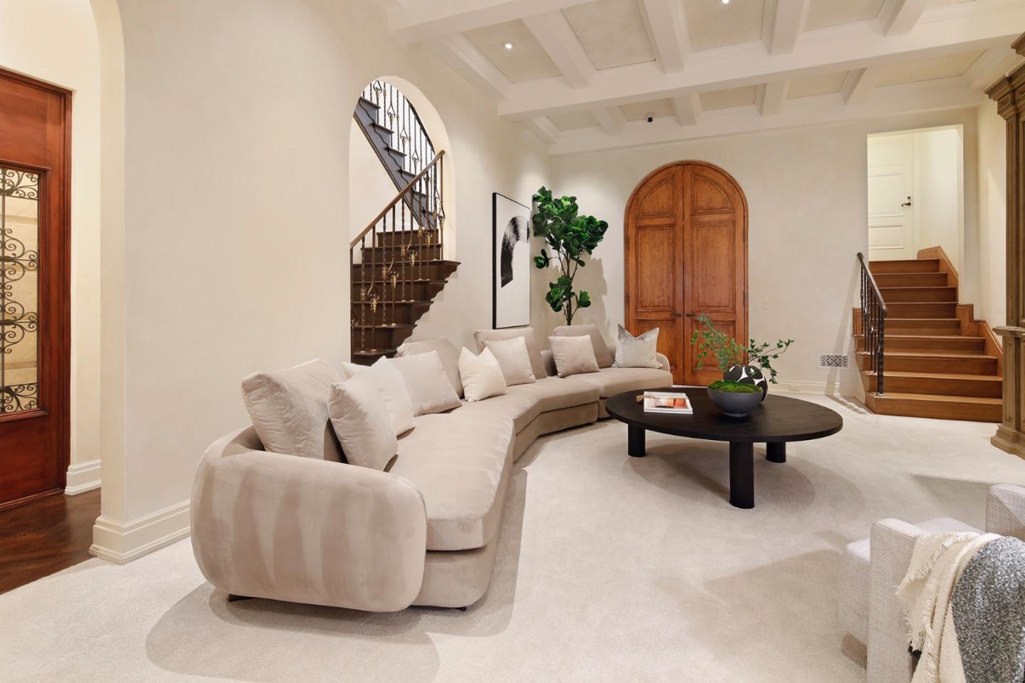 241 Polhemus Avenue Atherton, CA 94027 - Photo 11 of 18 a living room with furniture a rug potted plant and a window