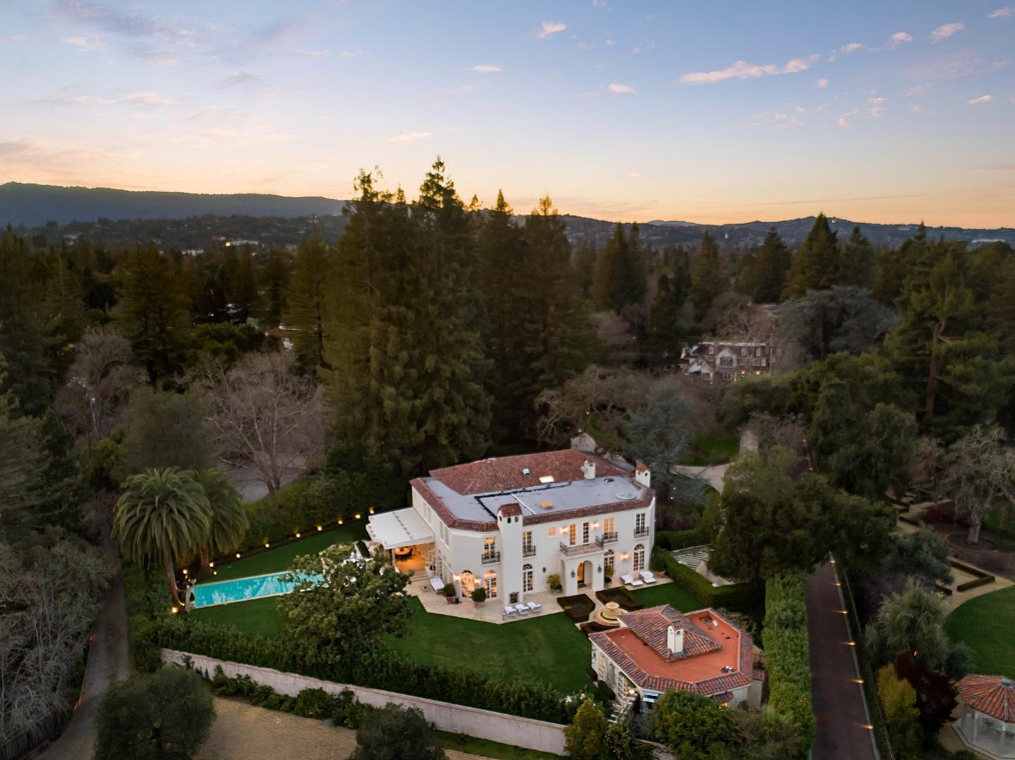 241 Polhemus Avenue Atherton, CA 94027 - Photo 17 of 18 an aerial view of a house with a garden