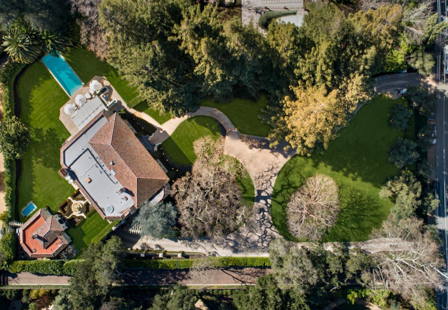 241 Polhemus Avenue Atherton, CA 94027 - Photo 18 of 18 an aerial view of a house with a yard and lake view
