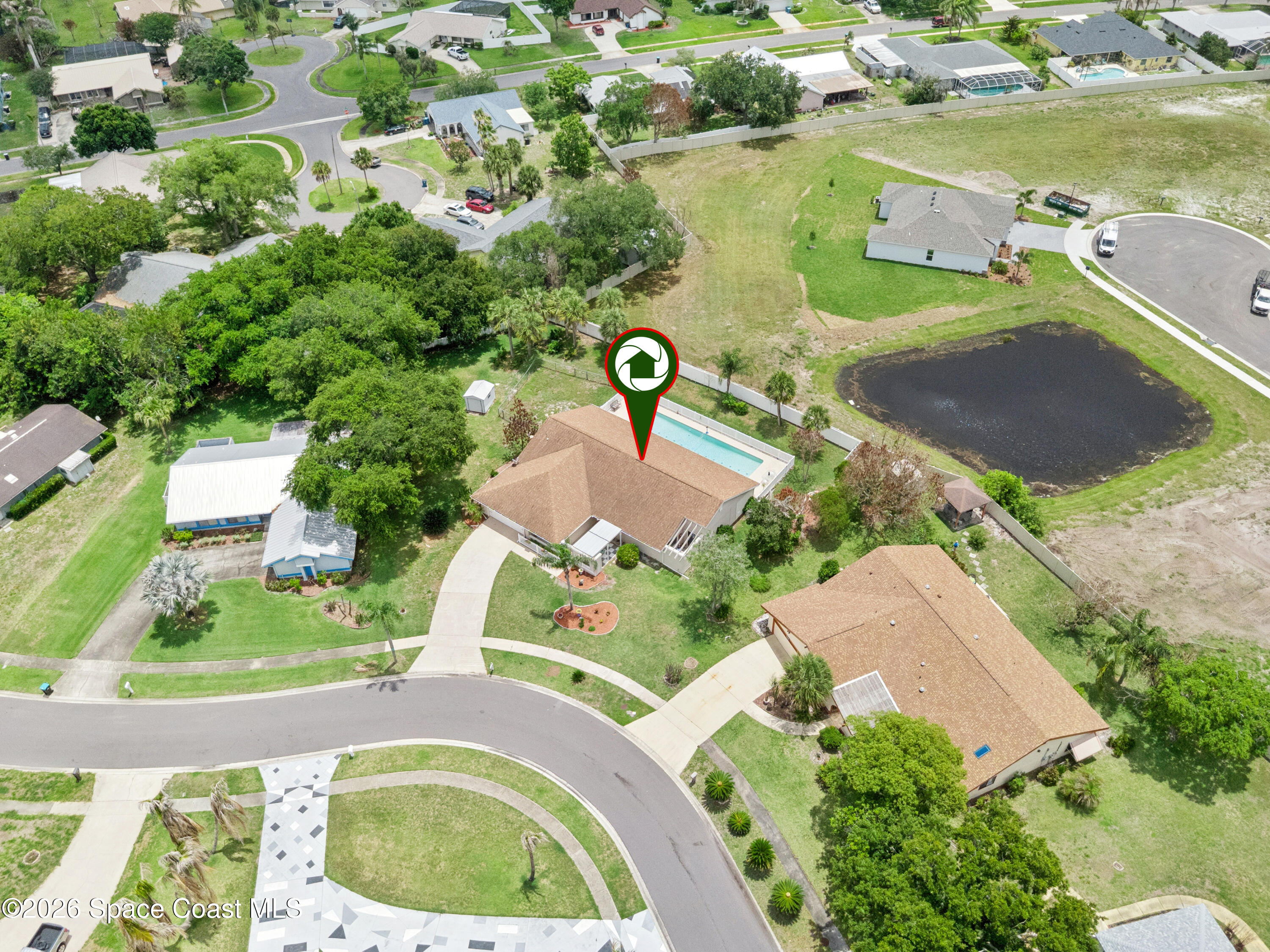 1334 Cherry Hills Road Northeast Palm Bay, FL 32905 - Photo 49 of 58 Aerial