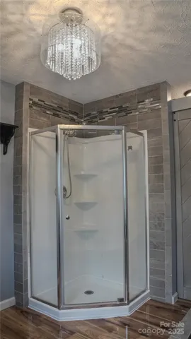 a view of a glass door