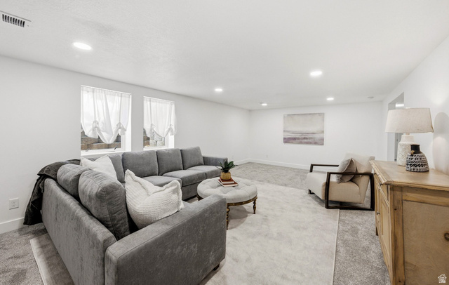 120 North 1230 E Street Springville, UT 84663 - Photo 26 of 60 Spacious living area featuring recessed lighting and neutral wall tones