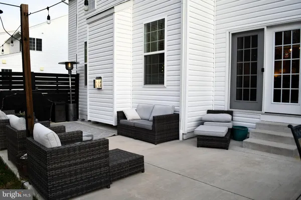 a view of outdoor space with deck and trees