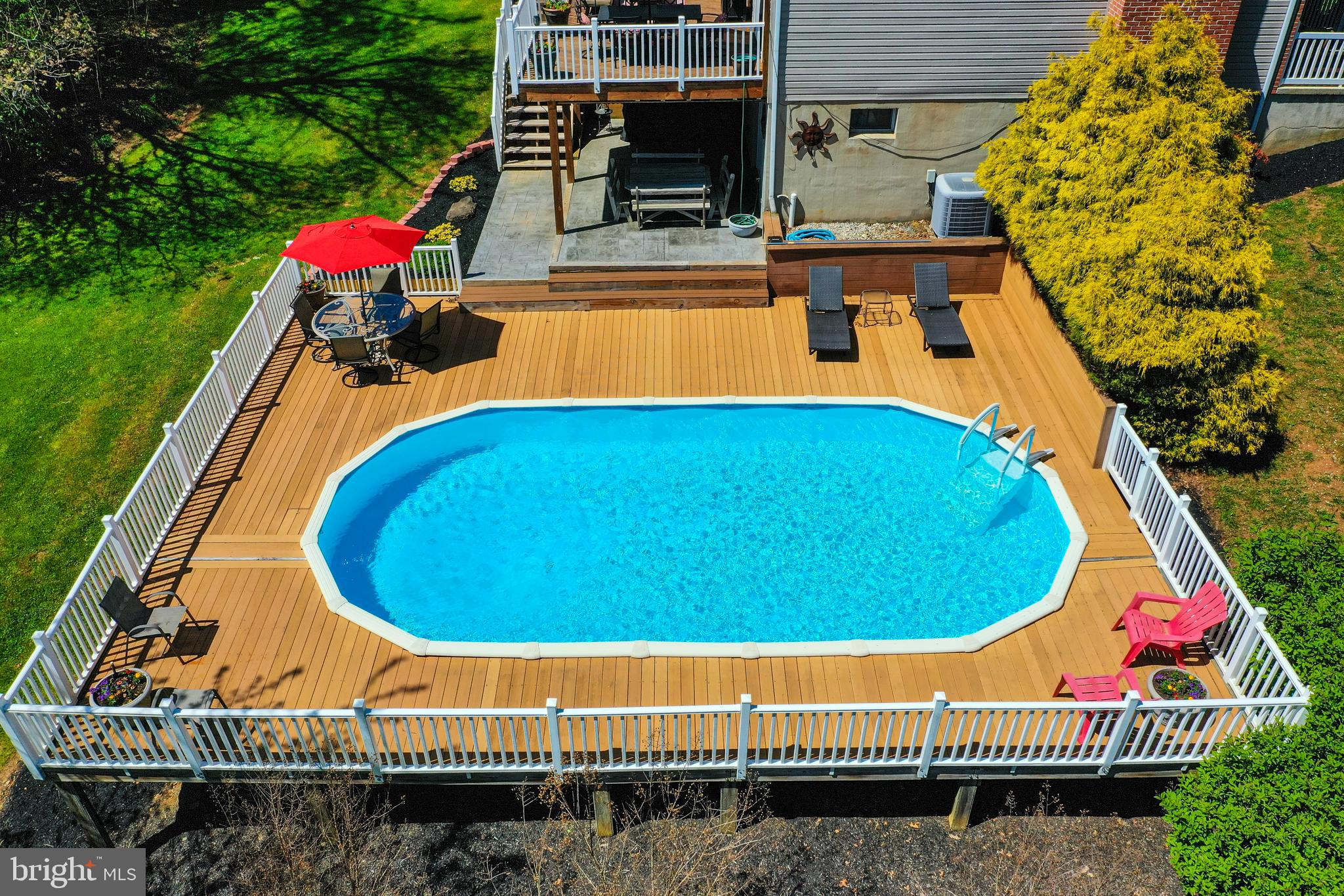 4952 Carea Road White Hall, MD 21161 - Photo 46 of 55 Beautiful deck and pool!