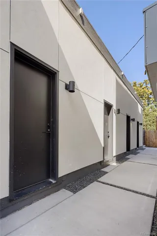a view of a house with a door