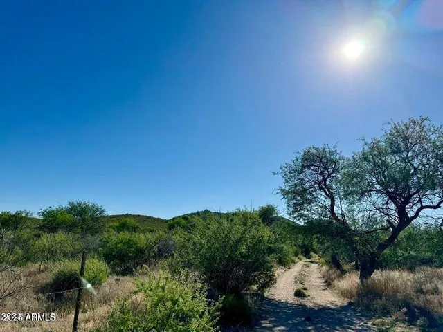 a view of a large building with a mountain in the background
