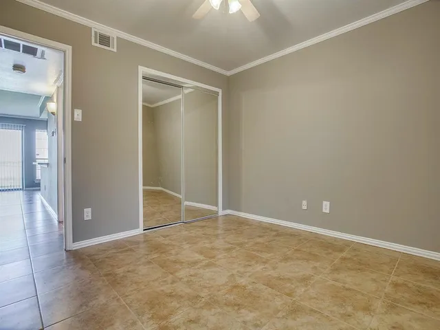 an empty room with an entryway