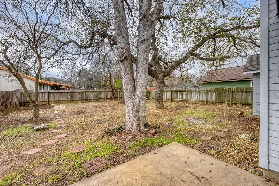 1002 Rambling Trail Cedar Park, TX 78613 - Photo 20 of 23 a backyard of a house with lots of green space
