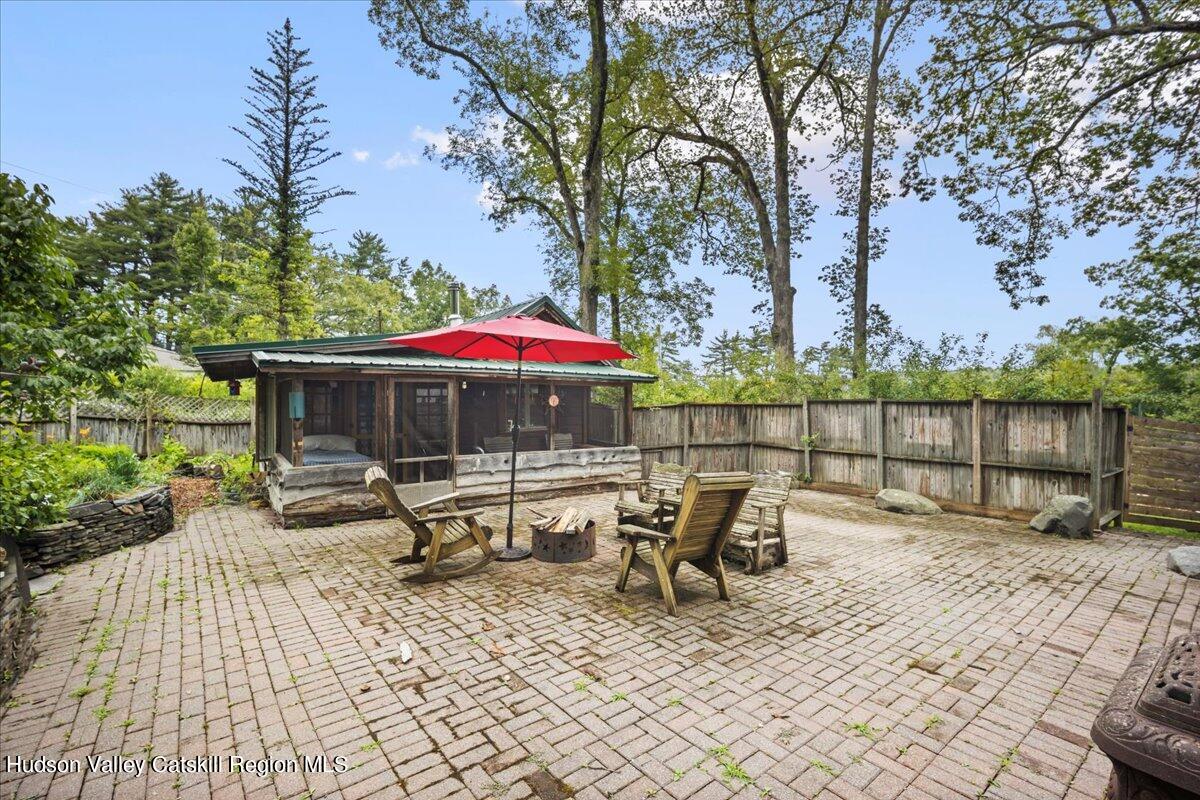 32 West Hurley Road, Unit ROUTE 375 Woodstock, NY 12498 - Photo 22 of 36 a view of outdoor space with seating